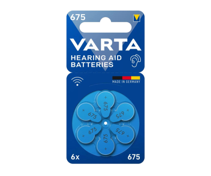 Bateria lub akumulatorek VARTA Bateria do aparatu słuchowego 675 / PR44 (6 szt.) 24600101416